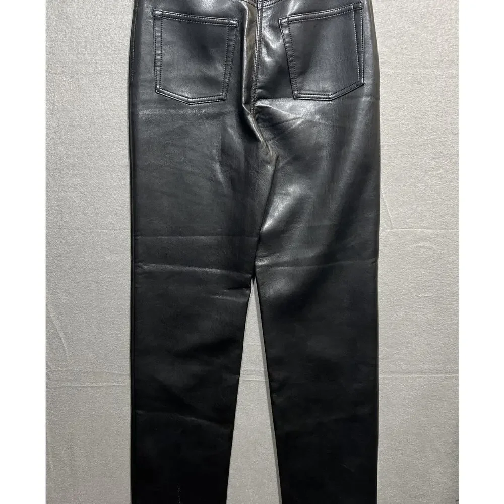 Aritzia Wilfred The Melina Black Faux Leather Pants Womens Size 4 - Picture 8 of 12